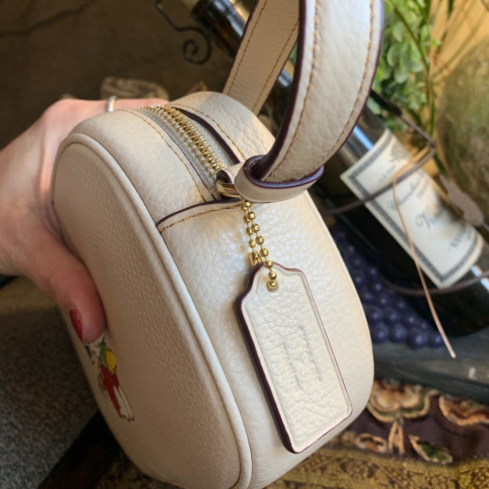 Authentic COACH Pebbled leather top zip Peanut Crossbody - Picture 5 of 15